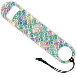 CHGCRAFT Fish Scale Pattern Bottle Opener 201 Stainless Steel Beer Bottle Openers Realistic Texture Flat Bottle Opener for Bartender Kitchen Bar Restaurant Party Wedding Birthday, 7 Inch