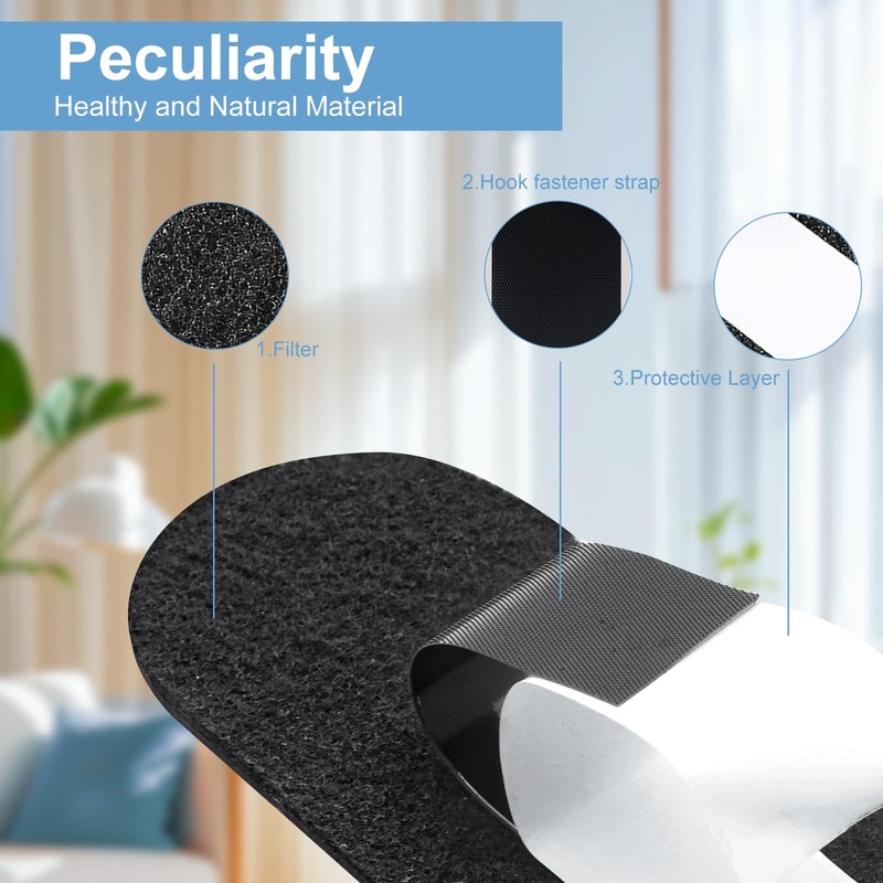 12 Pack Ceiling Fan Filters for Blades Activated Carbon, Fan