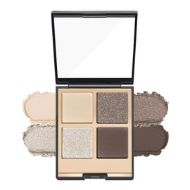 YiGuMy Matte & Shimmer Eyeshadow Palette - Waterproof Long-Lasting Neutral Browns, Champagne & Taupe Kit with Blending Brush, Travel Compact, High Pigment Creamy Shades (Snow Glow)