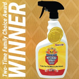 Bodhi Dog Not Here! Spray - Trains Your Pet Where Not to Pee Indoors or Outdoors - Anti Marking Deterrent for Furniture, Carpet & Floor - Training Corrector for Puppies & Dogs - Made in USA (32 Fl Oz)