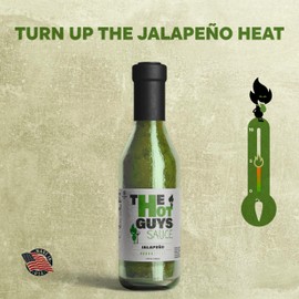 Jalapeno Hot Sauce 5 Fl Oz- The Hot Guys Jalapeno Sauce Made In The US - Green Hot Sauce - Green Chili & Spicy Sauce - Jalapeño Salsa