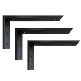 Countertop Support Bracket 12 inch 3 Pack Granite Countertop Bracket 12" x 6" x 2 1/2" Heavy Duty Shelf Bracket L Bracket Mantel Corbels for Wood/Quartz/Concret/Laminate Countertops