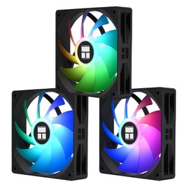 Thermalright TL-C12C-X28-S X3 CPU Cooler Fan,28mm Thick,12cm Silent Cooling Fan,ARGB LED Light,Low Noise,Suitable for Chassis, CPU Coolers and Water Cooling Radiators,3-Pack