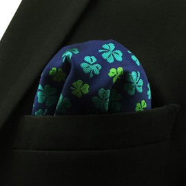 S&W SHLAX&WING Mens Assorted Pocket Square Geometric Floral Pattern Large XL for Suit, Eh18