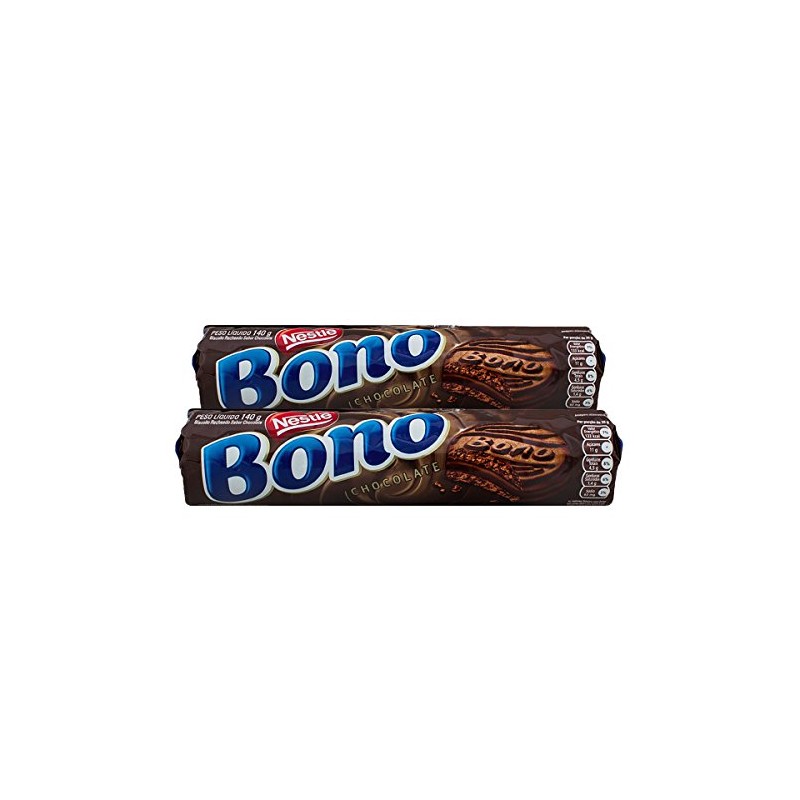 Chocolate Filled Cookies Bono - 4.93oz | Biscoito Bono Recheado