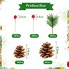 Whaline Christmas Wreath Making Decoration Artificial Pine Cone Berry Set