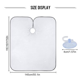 Ghost White Barber Cape for Men Hair Cutting Cape Hairstylists Salon Adjustable Waterproof Father Gifts 55''x 65''