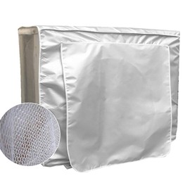 LKXHarleya Air Conditioner Covers for Outside Units, 36 x 13 x 27 in Waterproof Dustproof Sun Protection Anti-Snow Air Conditioner Cover with Vent Hole Fit for 3P AC Unit(White)