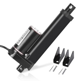 DC HOUSE 1000N High Speed 14mm/s Black Actuator Motor 4 Inch 4" Stroke Linear Actuator DC12V with Mounting Brackets (Not Include Wiress Remote Controller)