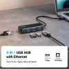 UGREEN USB 3.0 Hub Ethernet Adapter 10/100/1000 Gigabit Network Converter+3