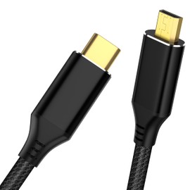 KOMGILK 4K60Hz Micro HDMI to USB C Cable(6FT Black), Aluminum Micro HDMI to Type C Converter for Raspberry Pi 4/5, Odin Lite, Camera, Video Capture Card, Laptop,Monitor, Projector and More