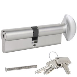 DIDA® 100mm Thumb Turn Euro Cylinder Lock 50T/50 UPVC Barrel Lock with 3 Keys Anti-Pick Anti-Bump Anti-Drill Door Barrel Lock with Key Euro Single Cylinder Lock Barrels High Security BS EN 1303:2005 N