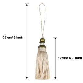 HedongHexi 4 Pack Tassel Key Tassel with Loops, Handmade Tassel Craft, DIY Accessories for Home Decoration