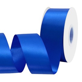 BVIEAKD Royal Blue Satin Ribbon - 2" x 50 Yards Double Faced Solid Color Ribbon for Crafts Weddings Bow Making & More