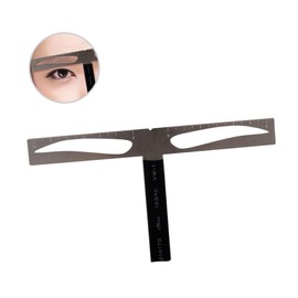 Baluue 3pcs Elegant Eyebrow Powder Grooming Tool Reusable Stencil Ruler for Quick and Symmetrical Brow Shaping