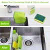 JIANYI Kitchen Sponge Holder, Stainless Steel Sink Caddy Organizer, Rustproof