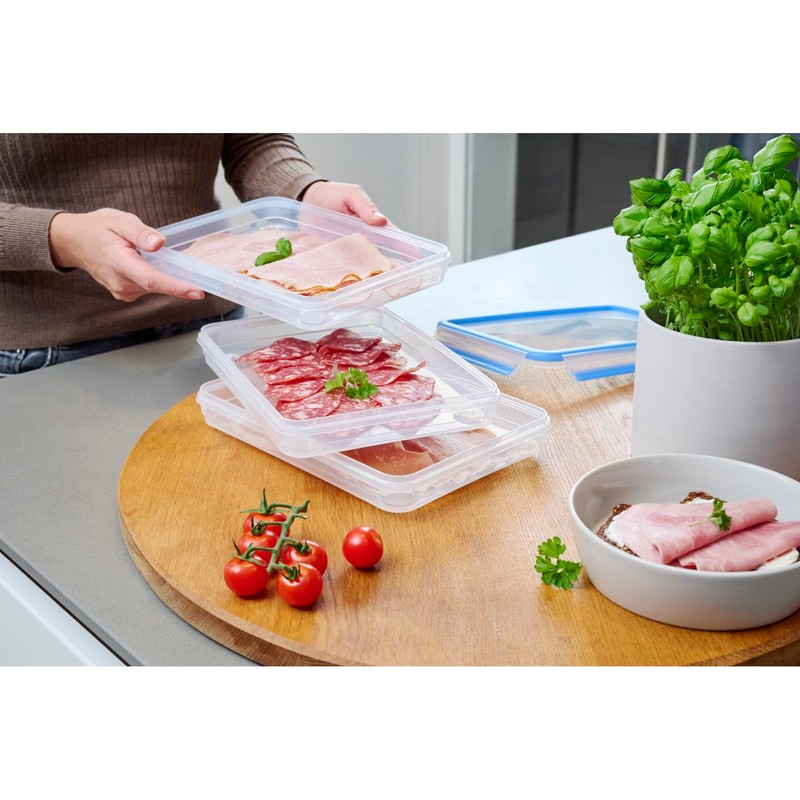 Emsa 508556 slicer box system with lid, 1 liter, transparent