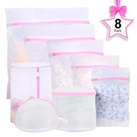YL TRD 8-Pack Bolsas de Lavandería, bolsas de malla de lavandería para delicados, Bolsa de almacenamiento para viajes, Lavado De Ropa Bolsas, Blusa, Sujetador, Calcetería, Ropa interior, Calcetines