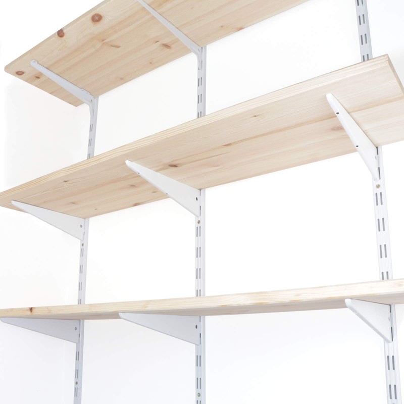 PRIOstahl 2 x wall rails for shelf brackets, 2-row, 1500