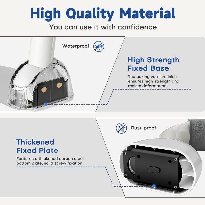 DOZAWA Toilet Safety Rails for Seniors, Heavy Duty Foldable Assist