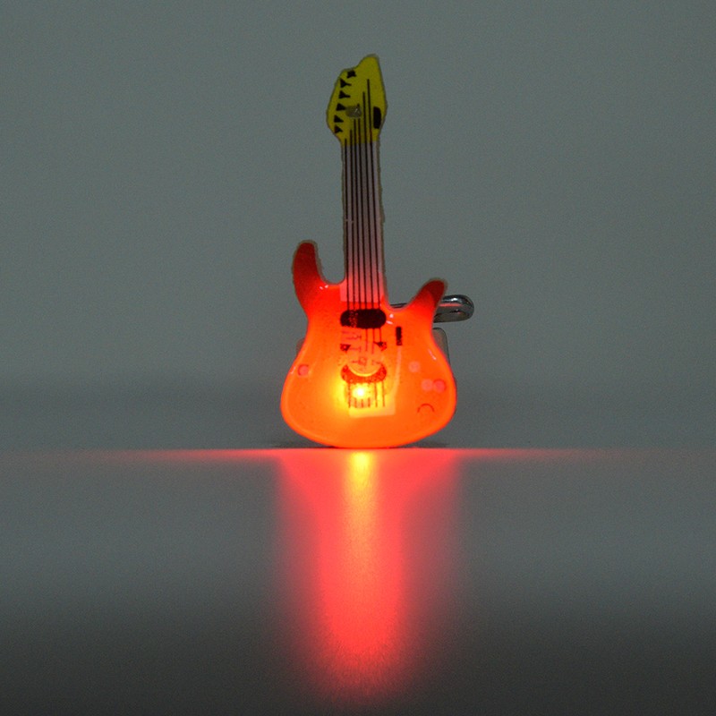 25pcs Guitar Animal LED Luminous Brooch Badge Pin Party Favors