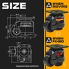 Heavy Duty Leveling Casters,Leveling Machine Casters with Rubber Pad,FM-100F Plate