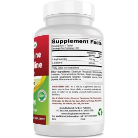 L-arginina Con L-citrulina Complejo (1000mg) Best Naturals Sabor S/n