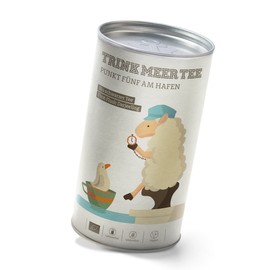 Trink Meer Tee Point 5 am Hafen - Organic Black Tea | Highly Aromatic | Darjeeling Organic Tea | First Flush Darjeeling | Black Tea | Loose Black Tea in Pretty Tea Tin | Gift | 120g