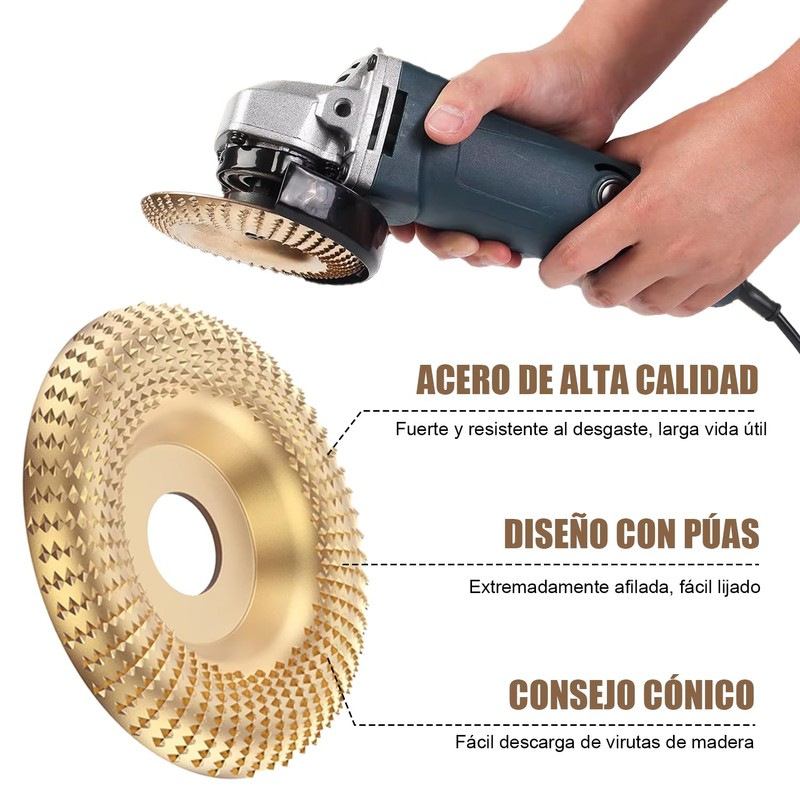 10 Discos de Tallado de Madera con Buje, Juego de