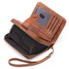 GAEKEAO Leather Credit Card Holder Wallet for Women RFID Blocking
