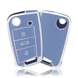 OFFCURVE Car Key Case Key Cover Key Case Car Key Protective Cover TPU Key Shell 3 Buttons for VW Volkswagen Golf 7 Variant Polo Tiguan Seat Leon Cupra Skoda Octavia Superb