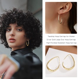 Gold Tear Drop Earrings Jewelry Hoop Earrings for Women Gold Earrings for Women Gold Hoops Earrings for Women Christmas Earrings Lightweight Statement Earrings for Teen Girls Gift for Women Girls