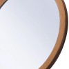 HomeRoots 10" Brown Round Framed Makeup Shaving Tabletop Mirror