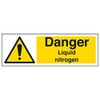 Vsafety 6A046AX-S'Danger Liquid Nitrogen' Sign, Landscape, 300 mm x 100