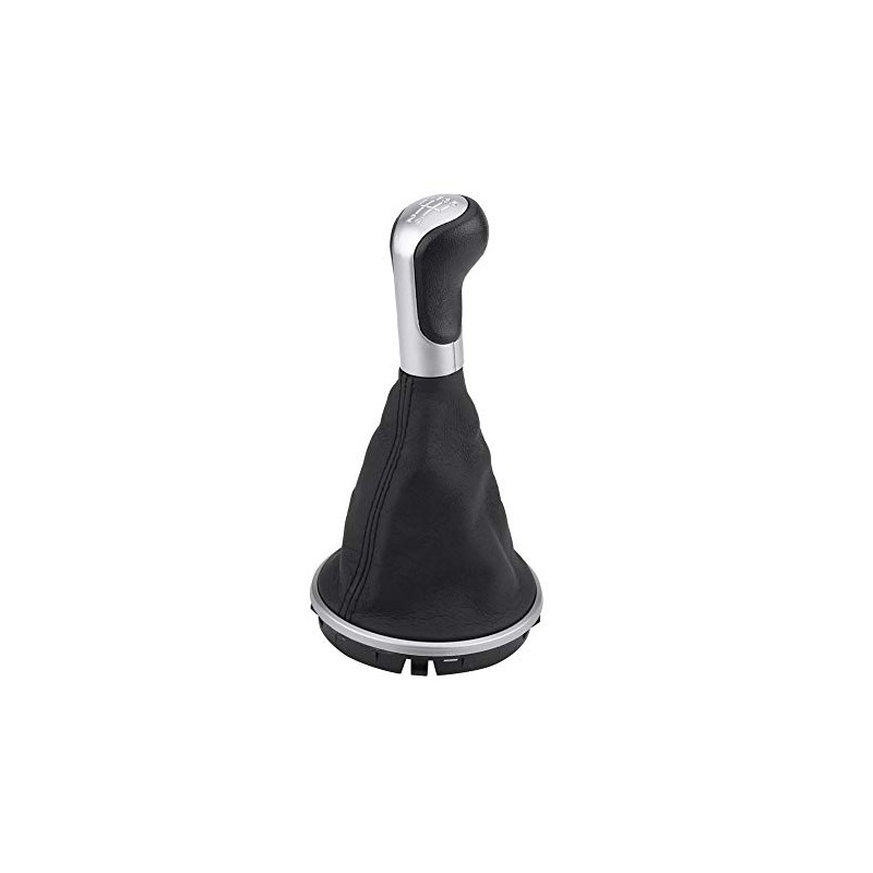 Keenso 5 Speed Gear Shift Knob PU Leather Plastic Gear