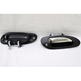 PT Auto Warehouse AC-3401MP-FR - Outside Exterior Outer Door Handle, Primed Black Housing with Chrome Lever - Passenger Side Front