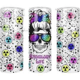 Unbranded Radiology Life Design, Skinny 20oz Tumbler W/ Lid & Straw