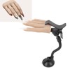 Nail Practice Hand Soft Silicone Mannequin Hand with Adjustable Clamp