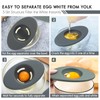 2PCS Silicone Egg Separators, Food-Silicone Egg White Separator, 3-Slit Egg