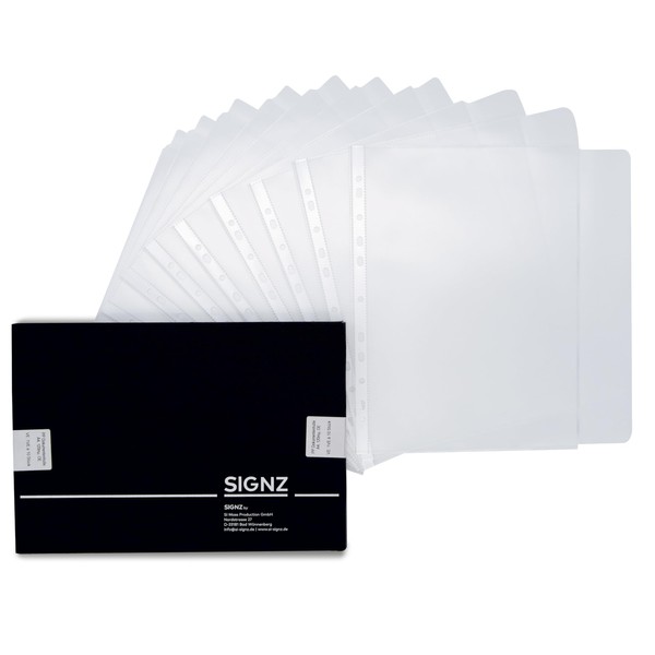 SIGNZ Document Wallet with Flap, for Filing, DIN A4, Side