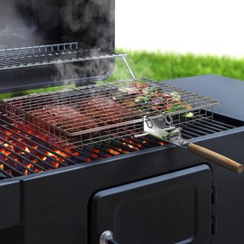 Sorbus Grill Basket - Stainless Steel Large Folding Barbecue Grilling Basket with Handle, Portable BBQ Accessories for Fish, Shrimp, Vegetables, Grilling Accessories, Gifts for Outdoor Cooking Camping