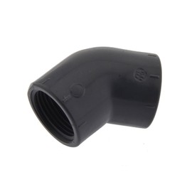 45° angle with 2x internal thread Rp 3 inch, only for plastic threads, PVC-U 16 bar