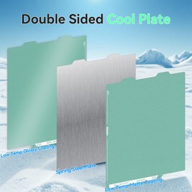Bambu Lab A1 Mini Low Temperature Build Plate, 7.2 x 7.2 inches (184 x 184 mm), Double-Sided (Glossy/Texture), Strong Adhesion, No Glue Bed Plate for 3D Printers (Compatible with A1 Mini)