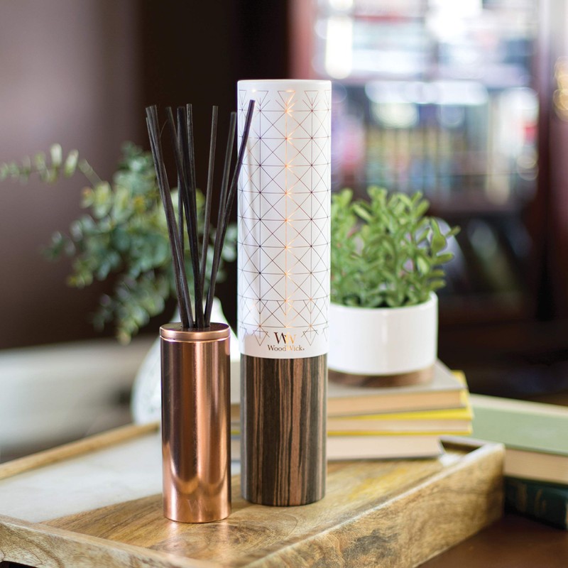 WoodWick Aura Reed Diffuser|Rhubarb & Herbs Diffuser Oil Scent|Reed Diffuser