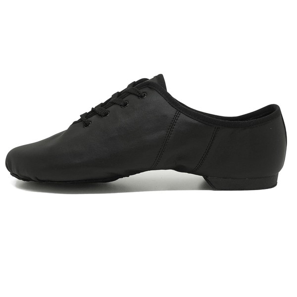 Jazz Dance Shoes, Jazz Shoes, Dance Shoes, Synthetic Leather, Leather Sole ZJS5, Black