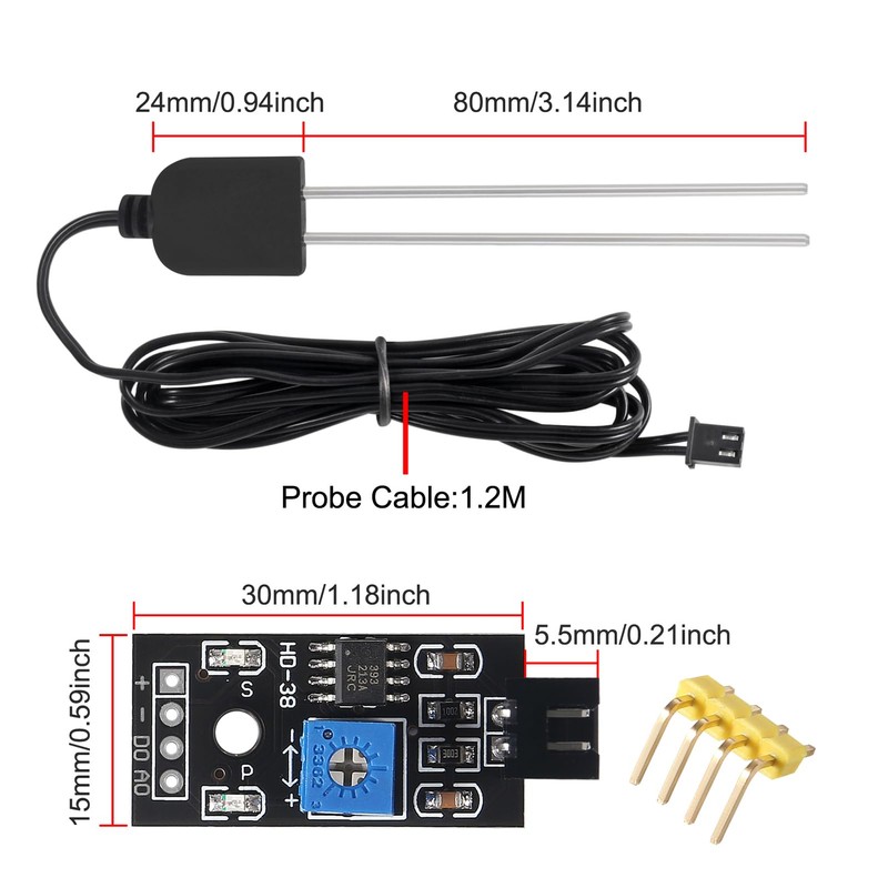 Coliao 5 Sets Soil Moisture Sensor, Resistive Soil Moisture Meter,