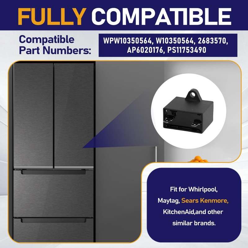 2-Pack WPW10350564 Refrigerator Capacitor Compatible with Whirlpool W10350564, Replaces PS11753490