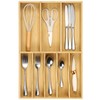 Fabsome Silverware Organizer for Kitchen Drawers, 2.5'' Deep 12.8'' Wide