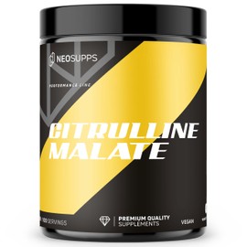 Neosupps L-Citrulline Malate 2:1 Powder 500 g, Vegan Amino Acid Supplement for Sports & Training, No Additives, Tasteless & Soluble, Tested Quality, 100 Servings