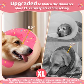 Gimars XL Inflatable Dog Cone Alternative After Surgery, Soft Dog Neck Donut Recovery Cone Collar, E Collar and Elizabethan Collar Alternative for Large X-Large Dogs